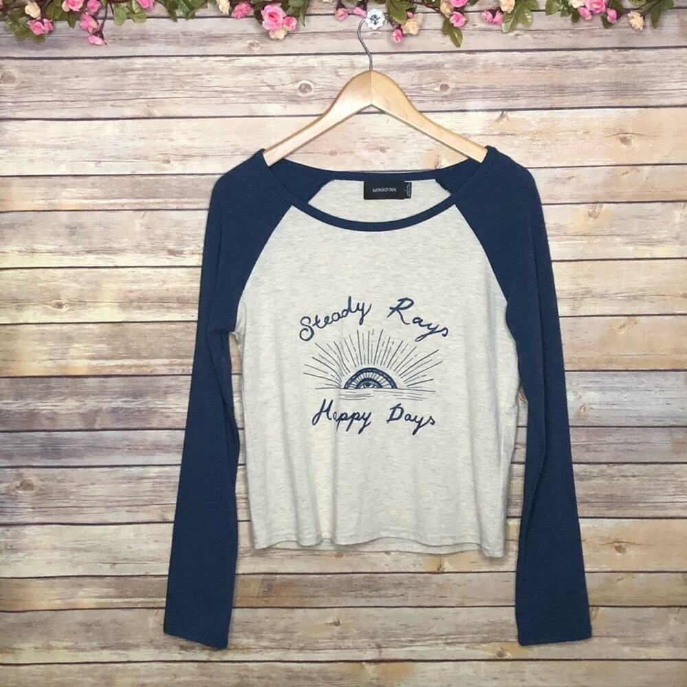 MINKPINK Steady Rays Happy Days Raglan Tee
